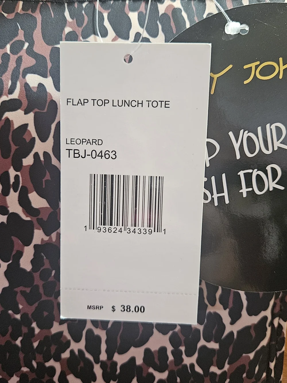 Betsey Johnson Pink Leopard Print Insulated Lunch Box